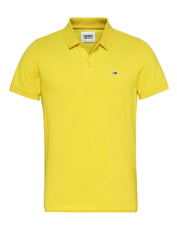 Tommy Jeans TJM Classics Solid Stretch Polo - Pollen